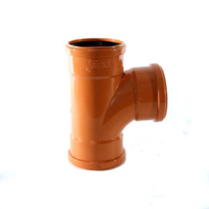 160mm Underground Drainage 90° Triple Socket Tee Branch | TetraFlow | RT6
