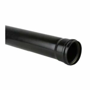 110mm-PushFit-Soil-3M-Socket-Pipe-Black-1-1