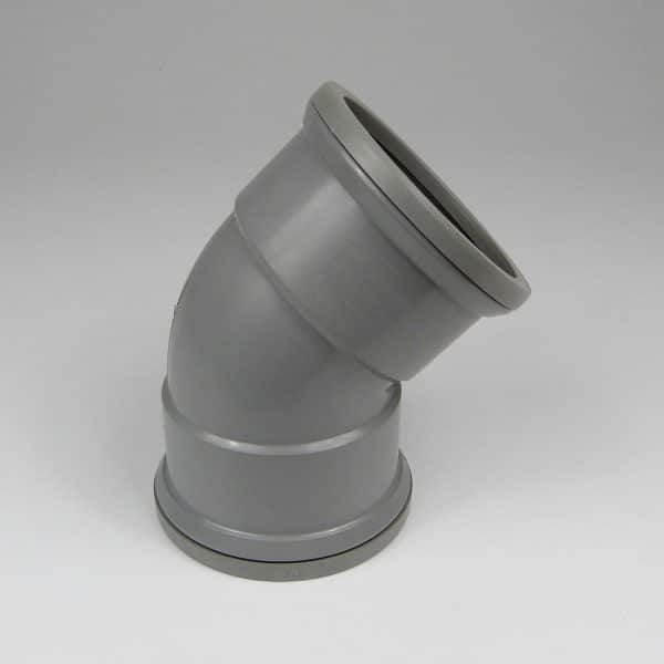 110mm-pushfit-soil-45d-ds-bend-grey-speedyplastics