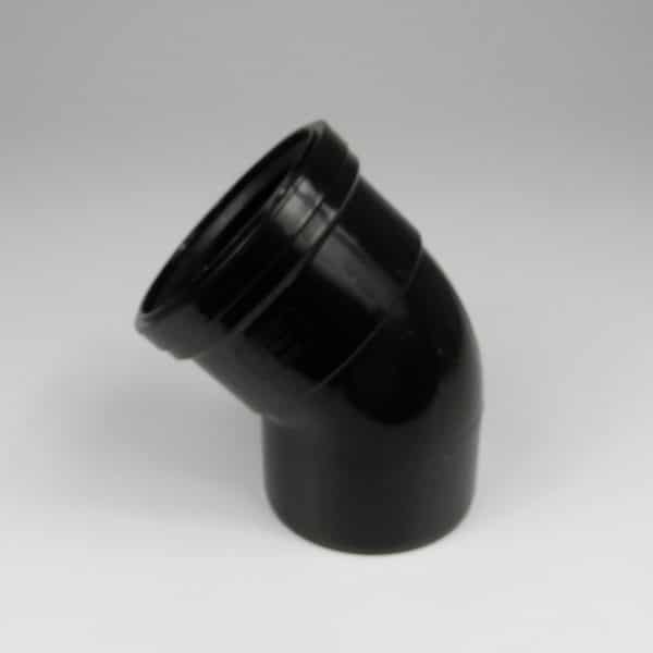 110mm-pushfit-soil-45d-ss-bend-black-speedyplastics