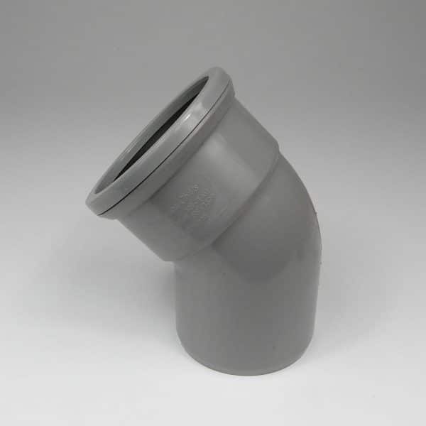 110mm-pushfit-soil-45d-ss-bend-grey-speedyplastics