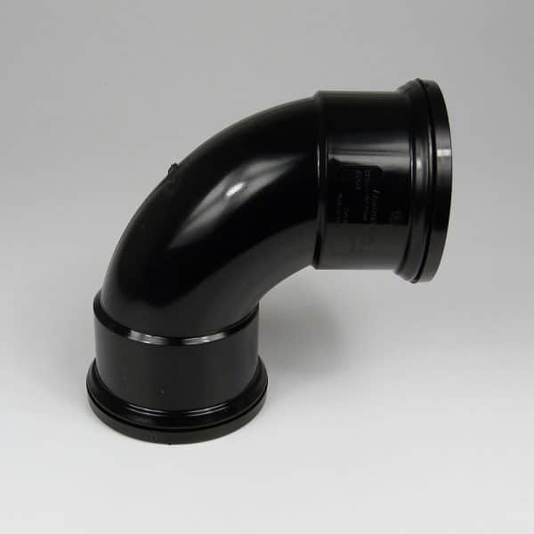 110mm-pushfit-soil-90d-ds-bend-black-speedyplastics