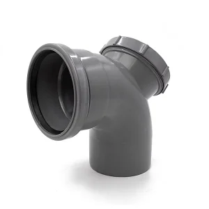 kayflow-110mm-soil-s11-90-deg-short-access-bend-single-socket-grey