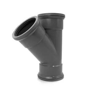 kayflow-110mm-soil-s13-45-deg-branch-triple-socket-grey
