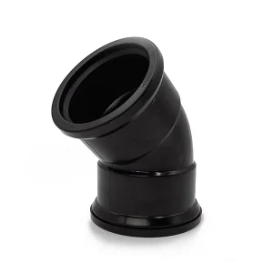 110mm-pushfit-soil-45-degree-double-socket-bend-black