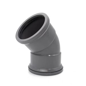 kayflow-110mm-soil-s4-45-deg-bend-double-socket-grey