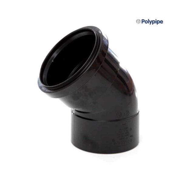 110mm-pushfit-to-solvent-45-degree-bend-black-speedyplastics