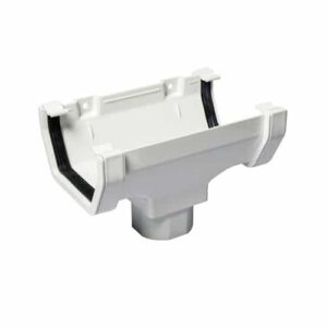 White Square Line Guttering 114mm