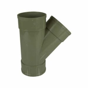 110mm solvent weld triple socket y branch olive grey