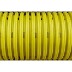 150mm Yellow Perforated Gas Ducting Pipe Smooth Inner