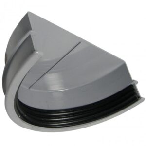 170mm Grey Commercial Guttering External Stop End