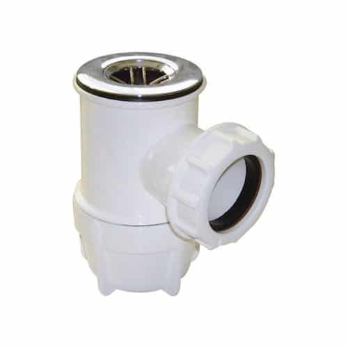 Floplast TH53 Shower Trap Easy Clean 40mm Chrome Grid x 50mm Seal