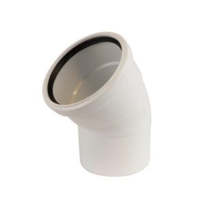 110mm-pushfit-45-degree-single-socket-bend-white