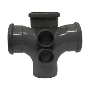 110mm-push-fit-cross-tee-branch-triple-socket-grey