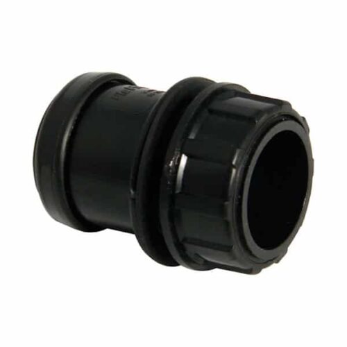 40mm Black PushFitTank Connector Floplast WP61B Speedy Plastics