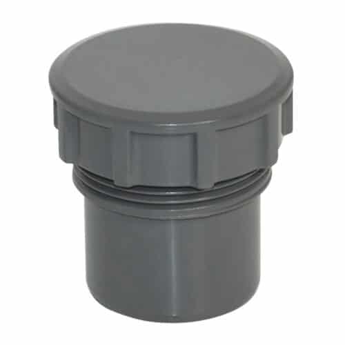 40mm ABS Solvent Weld Access Plug Anthracite Grey Speedy Plastics