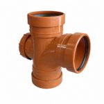 110mm Underground 90 Degree Triple Socket Access Tee Branch