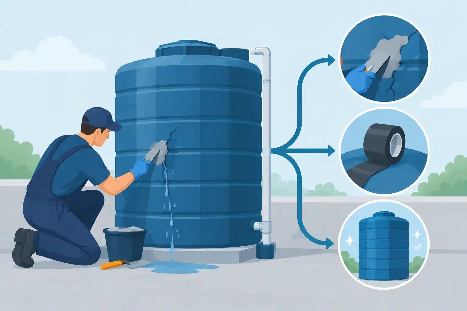 Water Tank Repairs Fix Patch or Replace